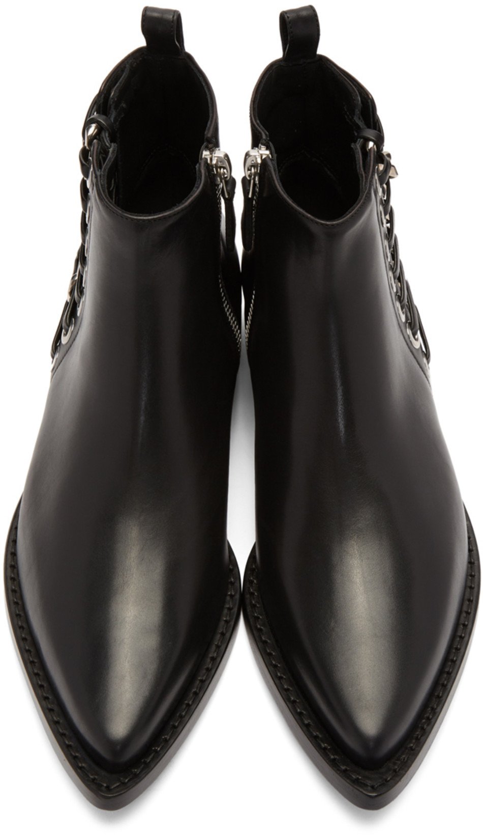 Alexander McQueen Braided Chain Boots 'Black'