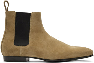 Balmain Suede Chelsea Boots 'Taupe'