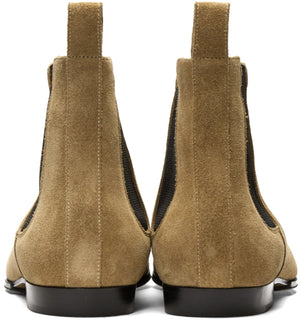 Balmain Suede Chelsea Boots 'Taupe'