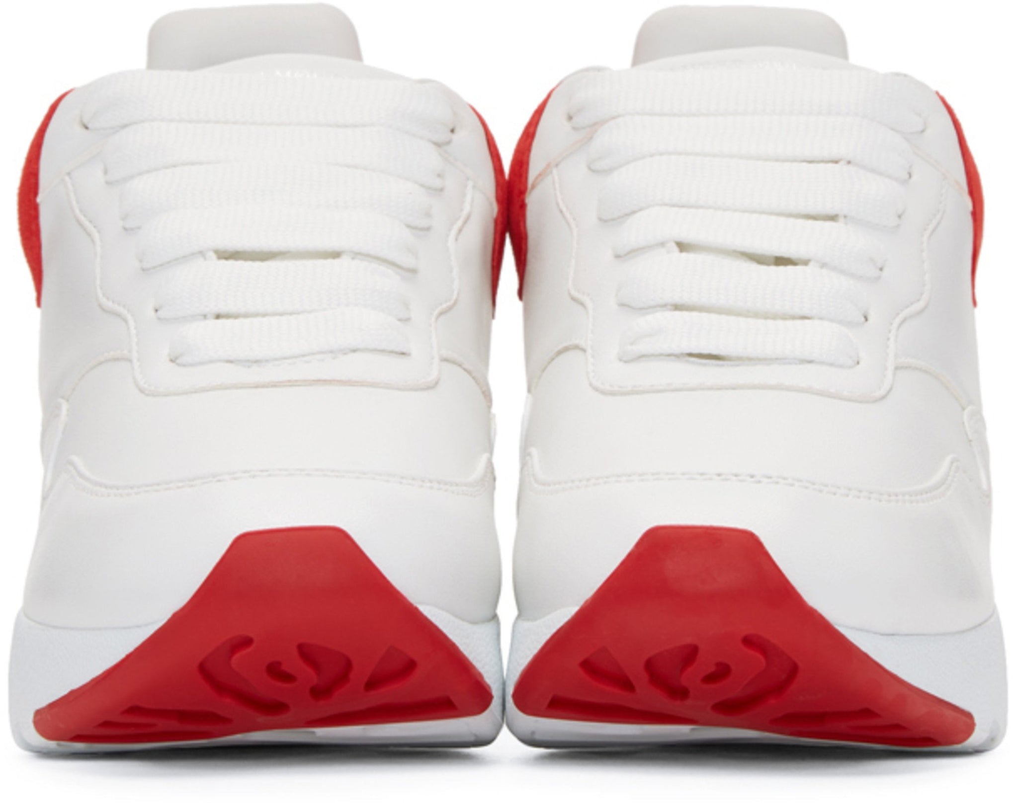 Alexander McQueen Platform Running Sneakers 'White & Red'
