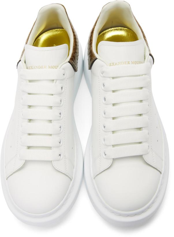 Alexander McQueen Oversized Sneakers 'White & Bronze'