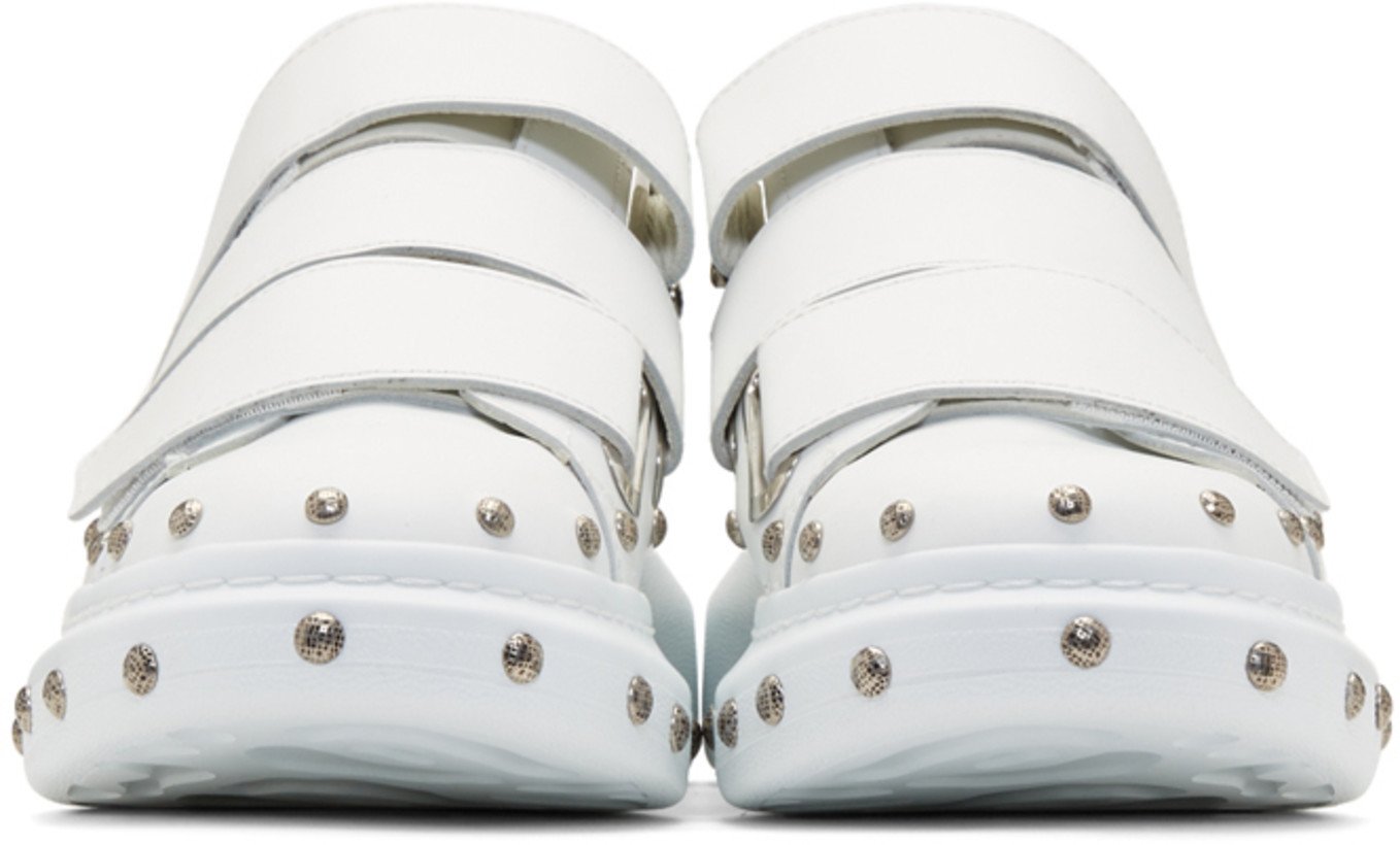 Alexander McQueen Studded Straps Oversized Sneakers 'White & Black'