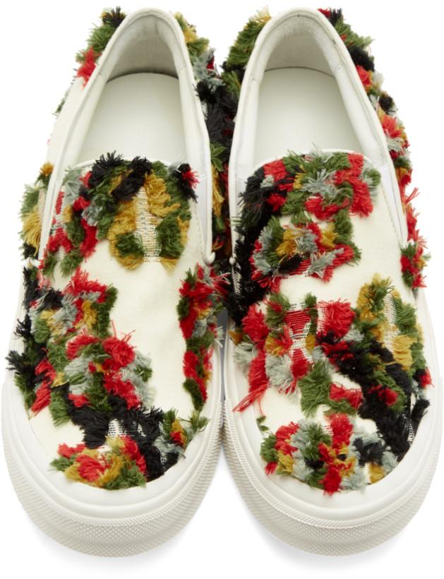Alexander McQueen Frayed Trim Sneakers 'Off-White'
