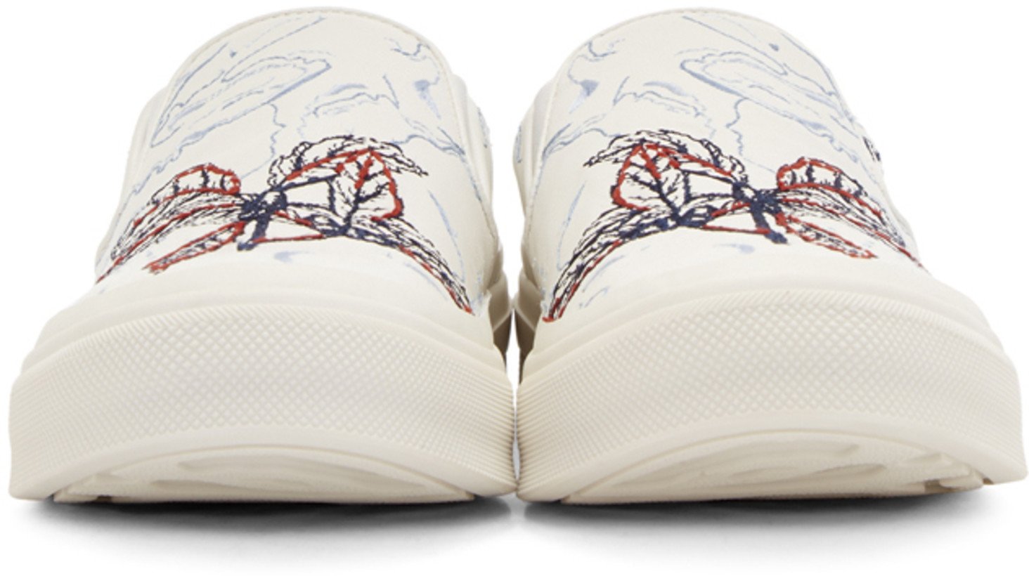 Alexander McQueen Floral Slip-On Sneakers 'White'
