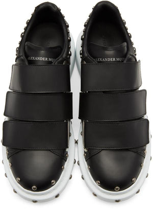 Alexander McQueen Studded Straps Oversized Sneakers 'Black'