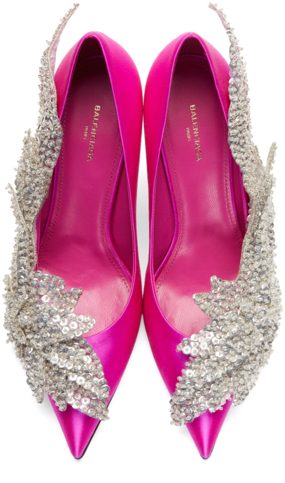 Balenciaga Satin Broderie Heels 'Pink'