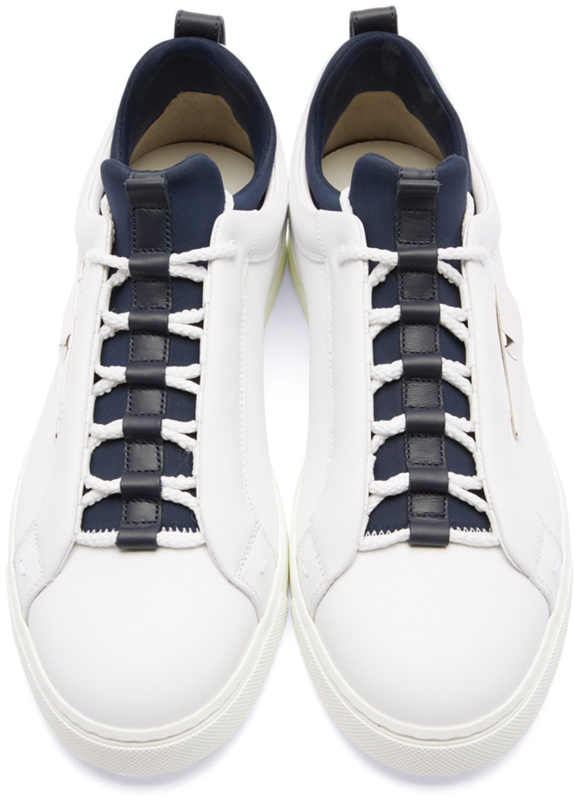 Fendi Leather 'Bag Bugs' Sneakers 'White'
