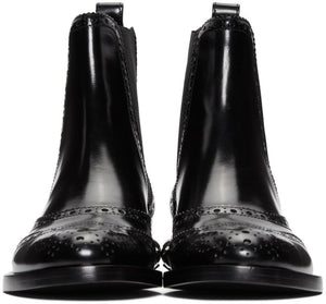 Dolce & Gabbana Nappa Brogue Boots 'Black'