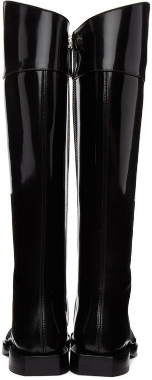Alexander McQueen Leather Tall Boots 'Black'