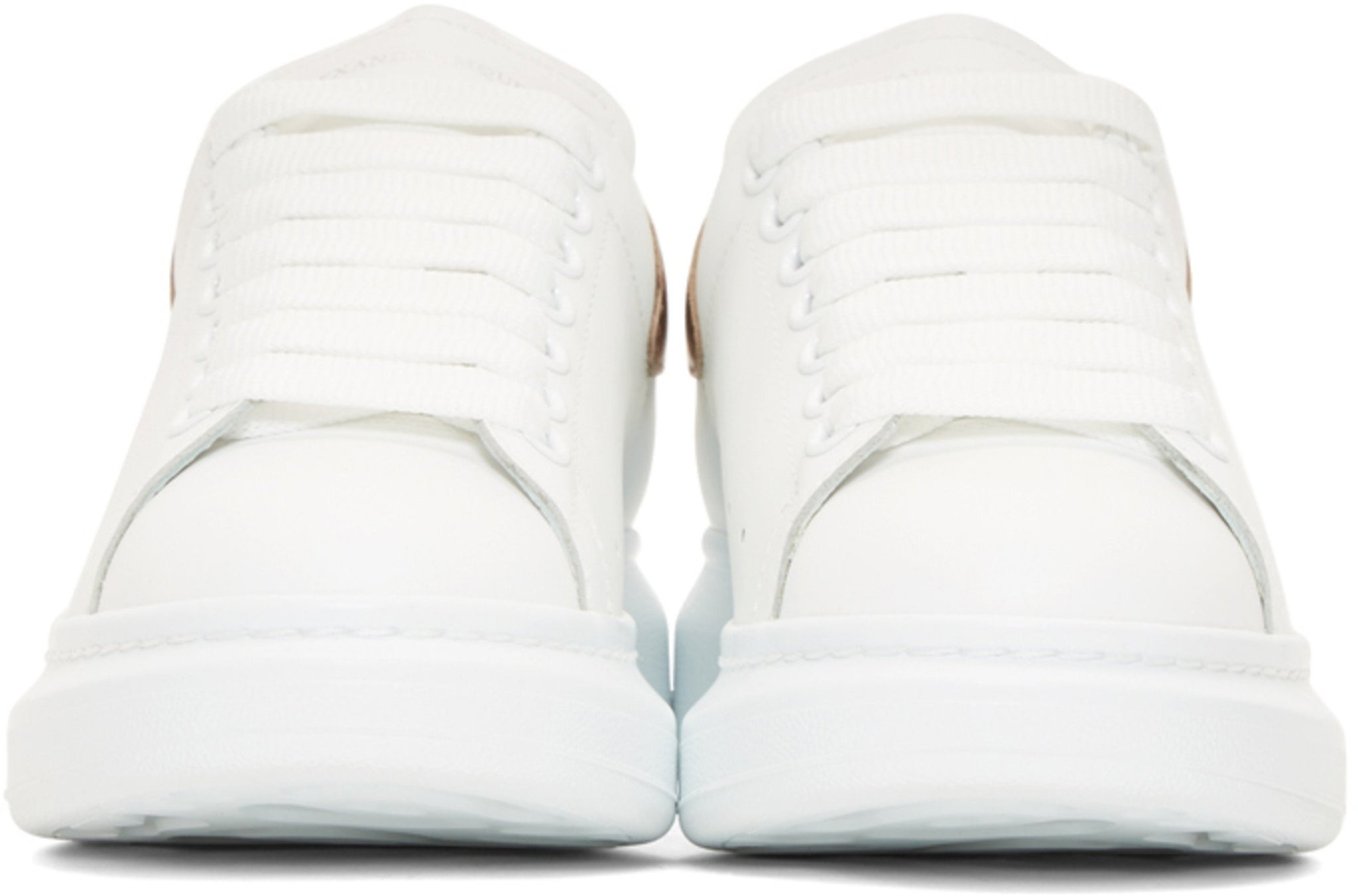 Alexander McQueen Oversized Sneakers 'White & Rose Gold'