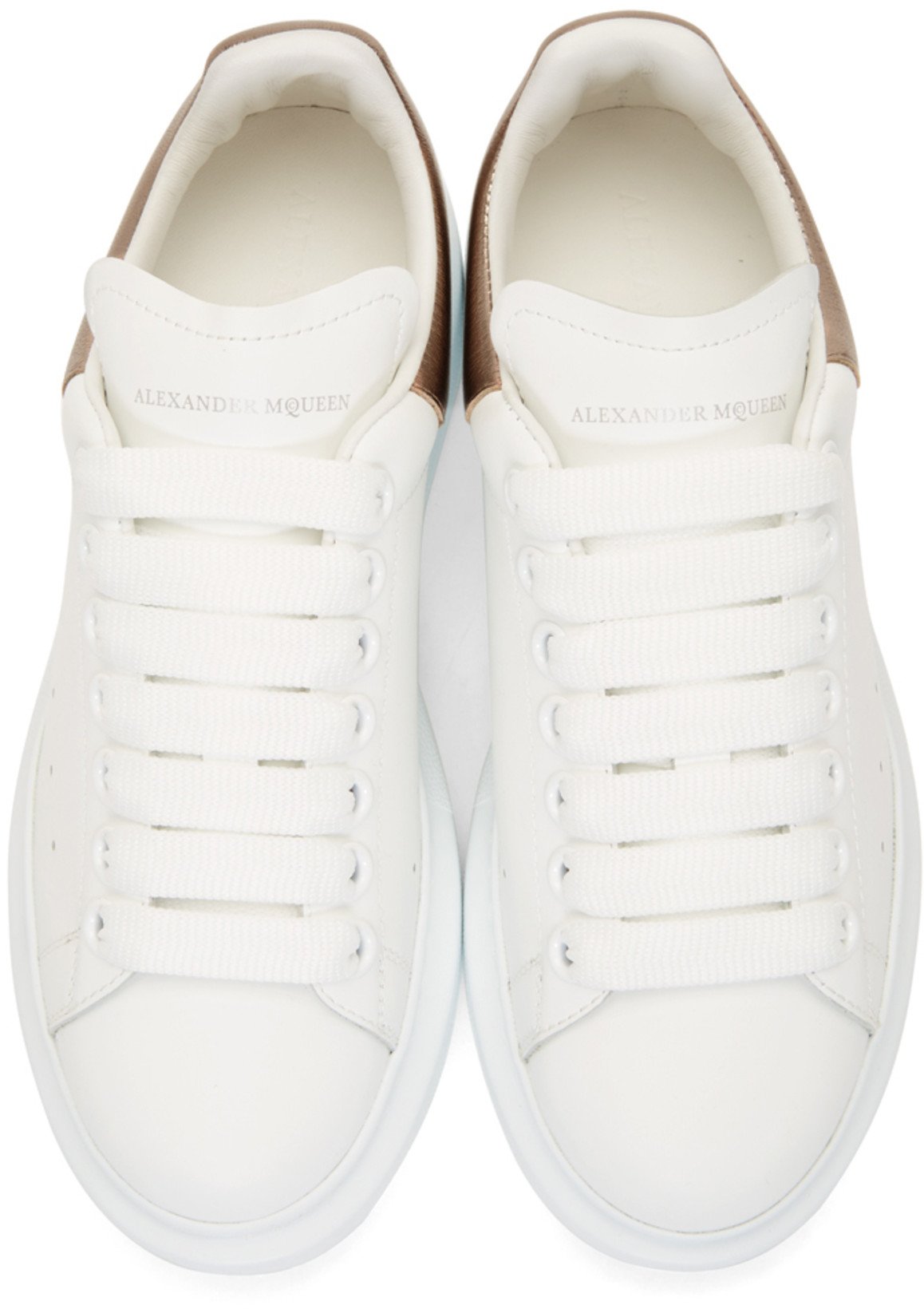 Alexander McQueen Oversized Sneakers 'White & Rose Gold'