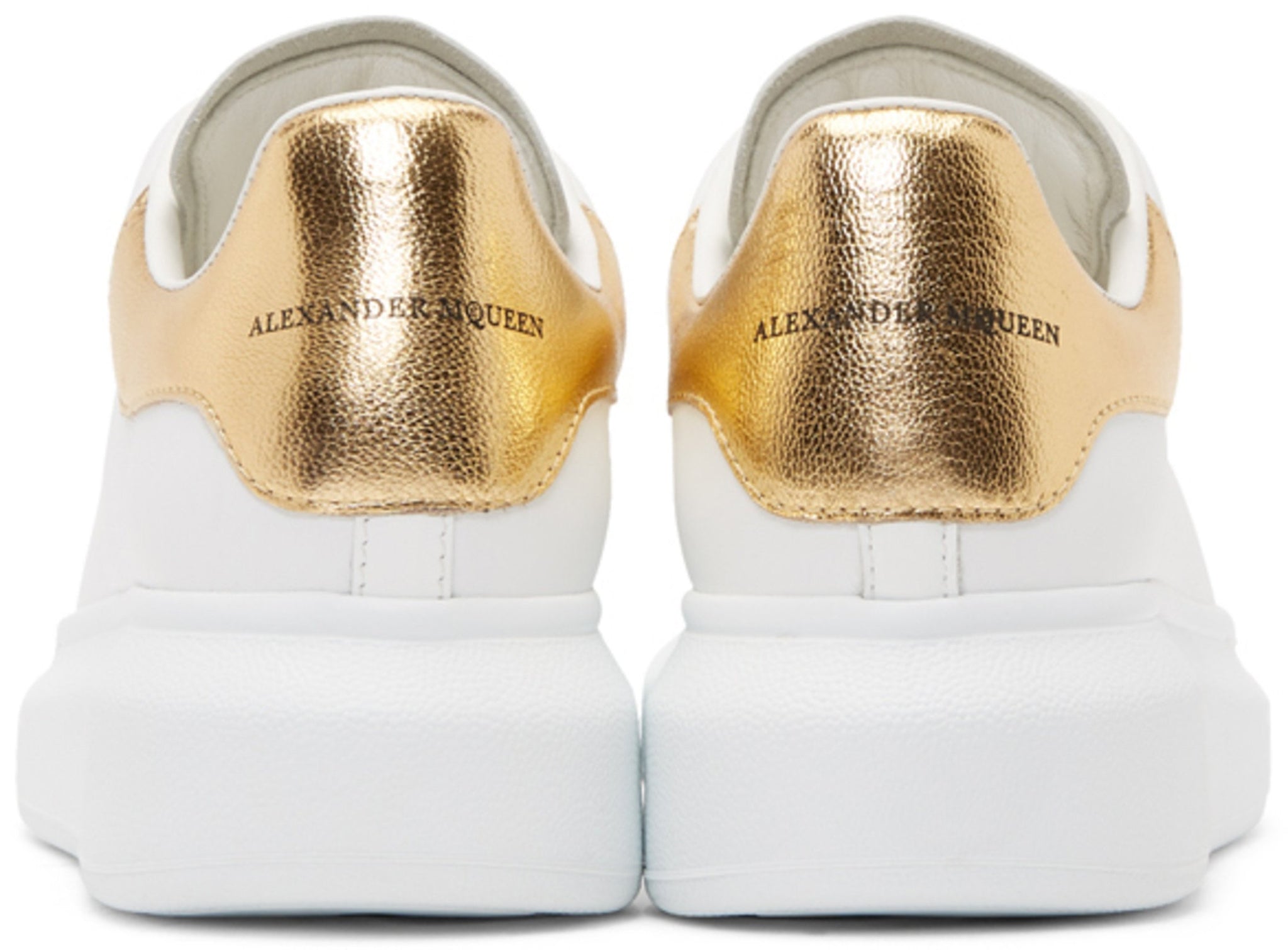 Alexander McQueen Oversized Sneakers 'White & Gold'
