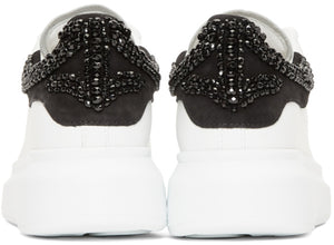 Alexander McQueen Crystal Oversized Sneakers 'White & Black'