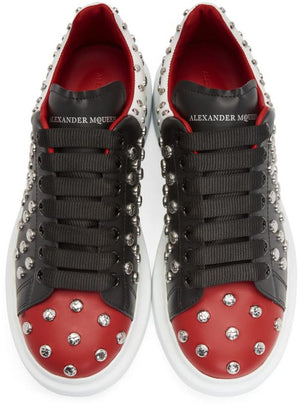 Alexander McQueen Studded Oversized Sneakers 'Black & Red'