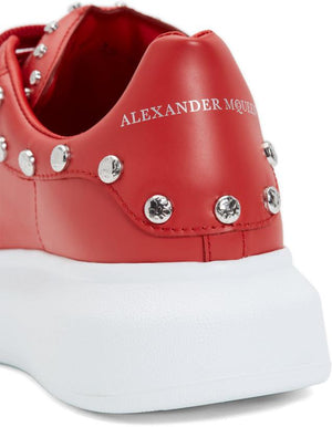 Alexander McQueen Studded Oversized Sneakers 'Red'