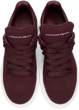 Alexander McQueen Knit Oversized Sneakers 'Burgundy'