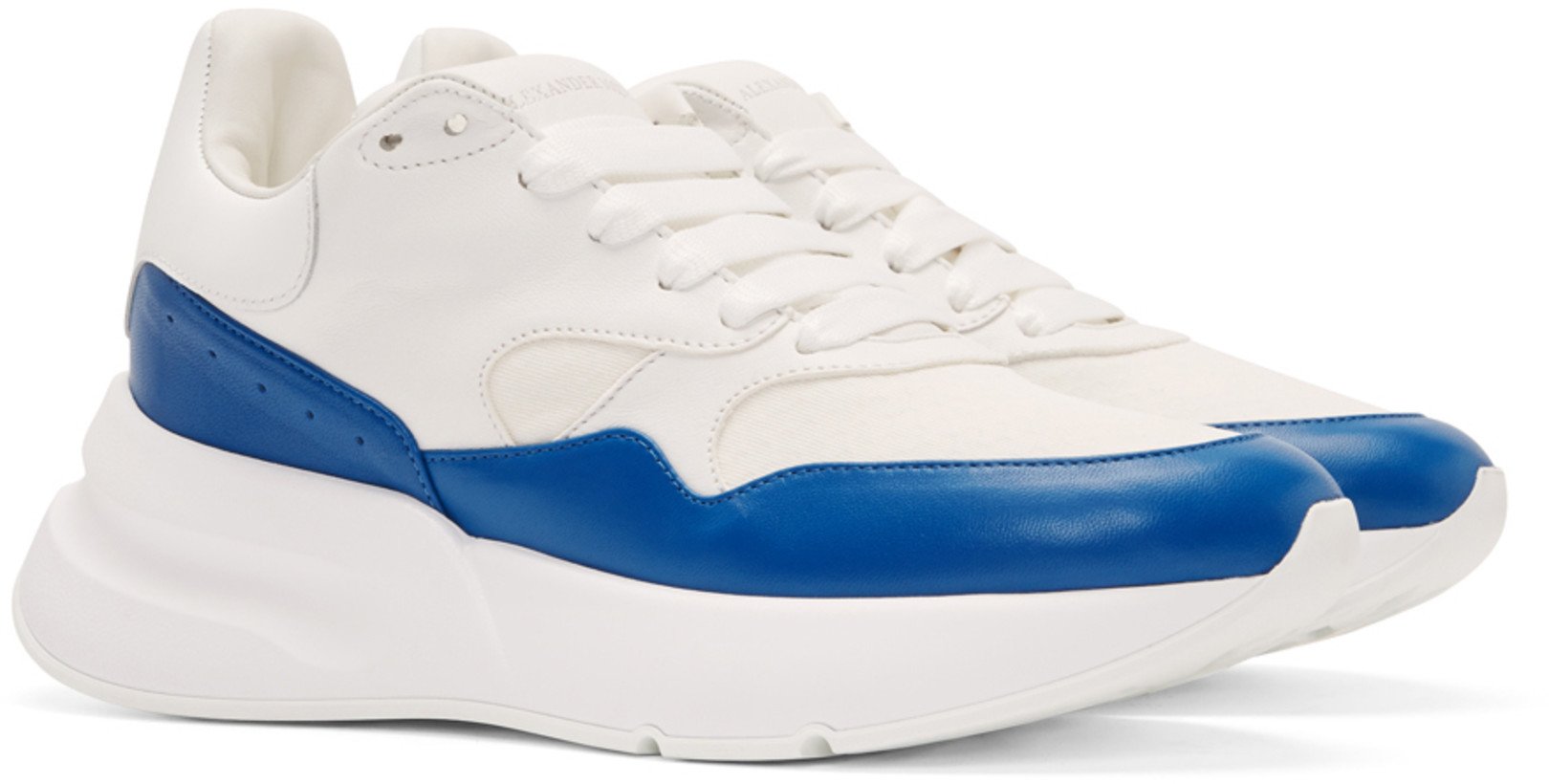Alexander McQueen Oversized Runner Sneakers 'White & Blue'