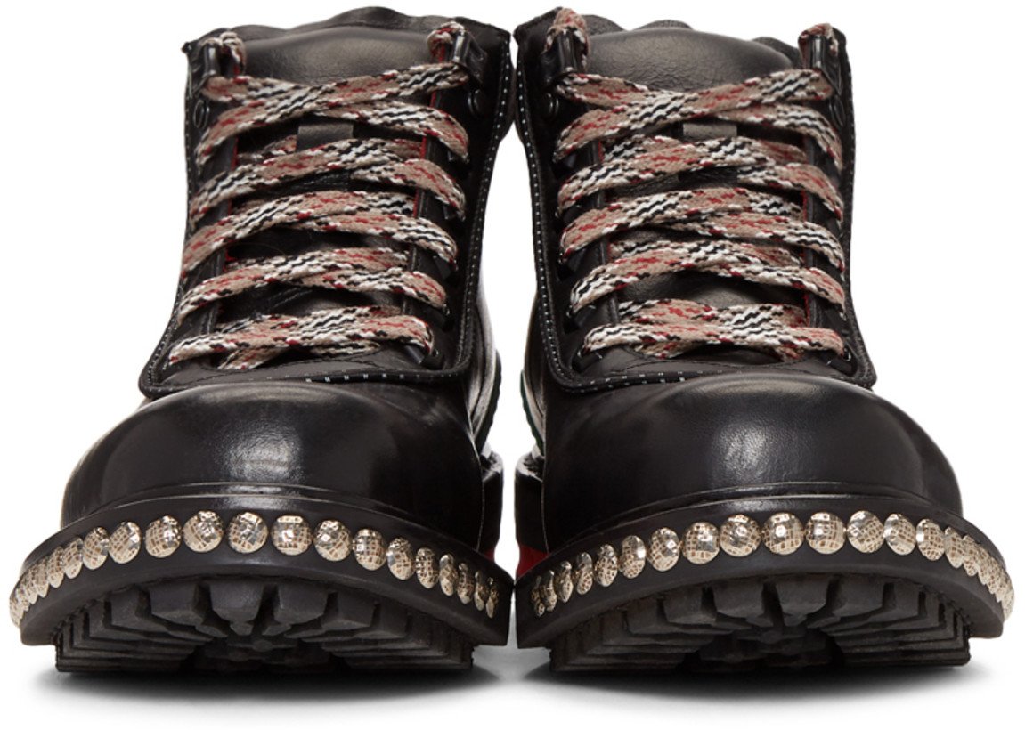Alexander McQueen Studded Lace-Up Boots 'Black'