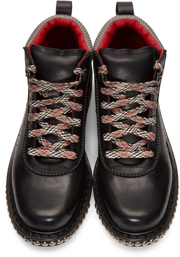 Alexander McQueen Studded Lace-Up Boots 'Black'