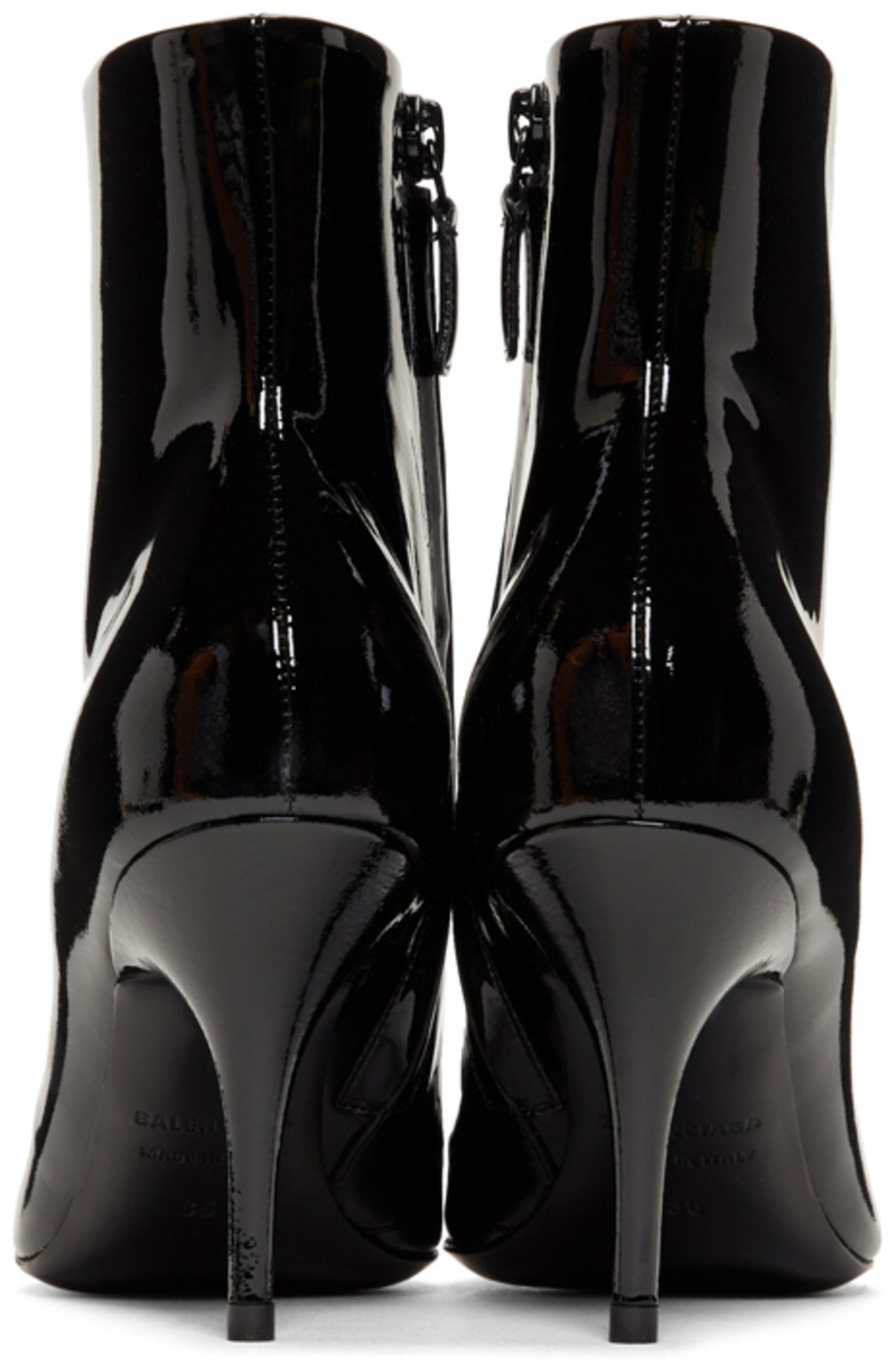 Balenciaga Patent BB Ankle Boots 'Black'