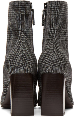 Balenciaga Prince Of Wales Check Boots 'Black & White '