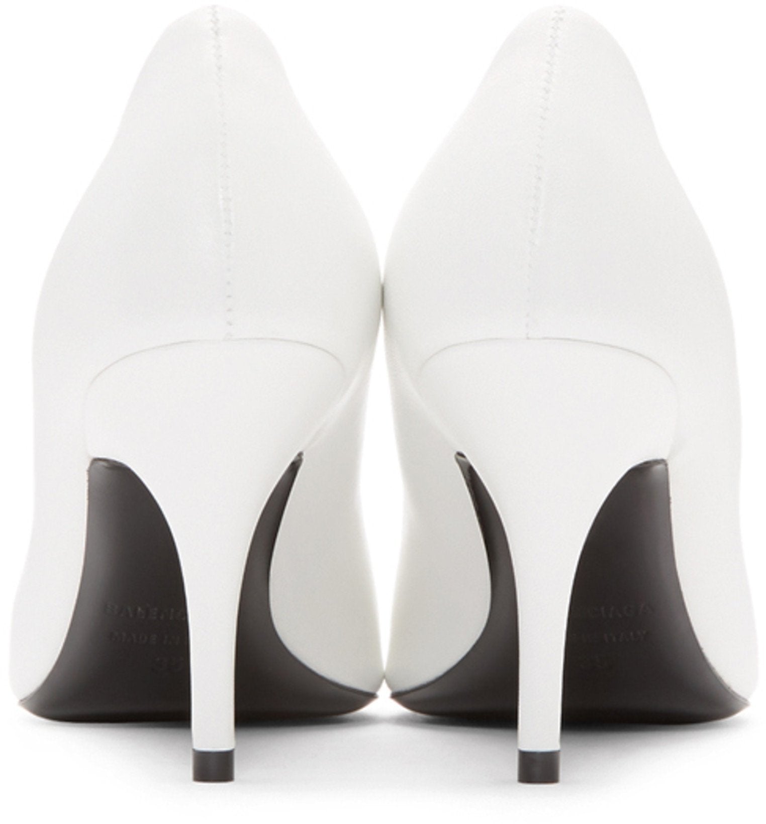Balenciaga Leather Pointed Heels 'White'