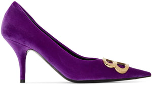 Balenciaga Velour Heels 'Purple'