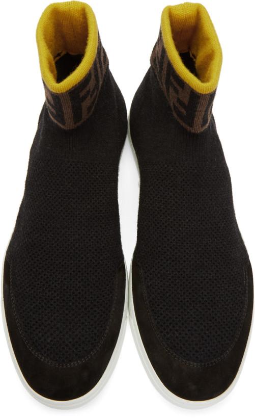 Fendi 'Forever Fendi' Knit Sneakers 'Black'