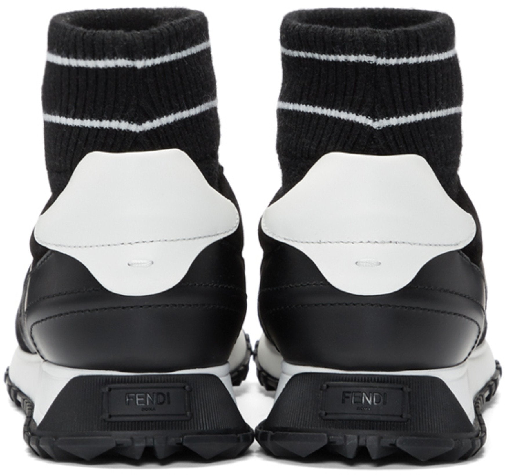 Fendi Running High-Top Sneakers 'Black & White'