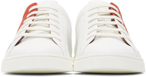 Fendi Leather 'Bag Bugs' Sneakers 'White & Red'