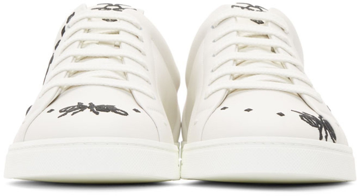 Fendi Leather 'Super Bugs' Sneakers 'White'