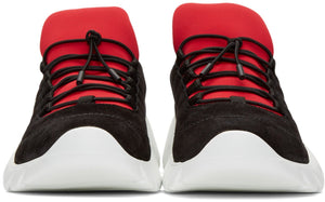 Fendi Logo Tab Sneakers 'Black & Red'