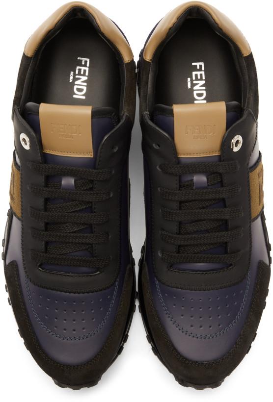 Fendi 'Forever Fendi' Patch Sneakers 'Blue & Black'