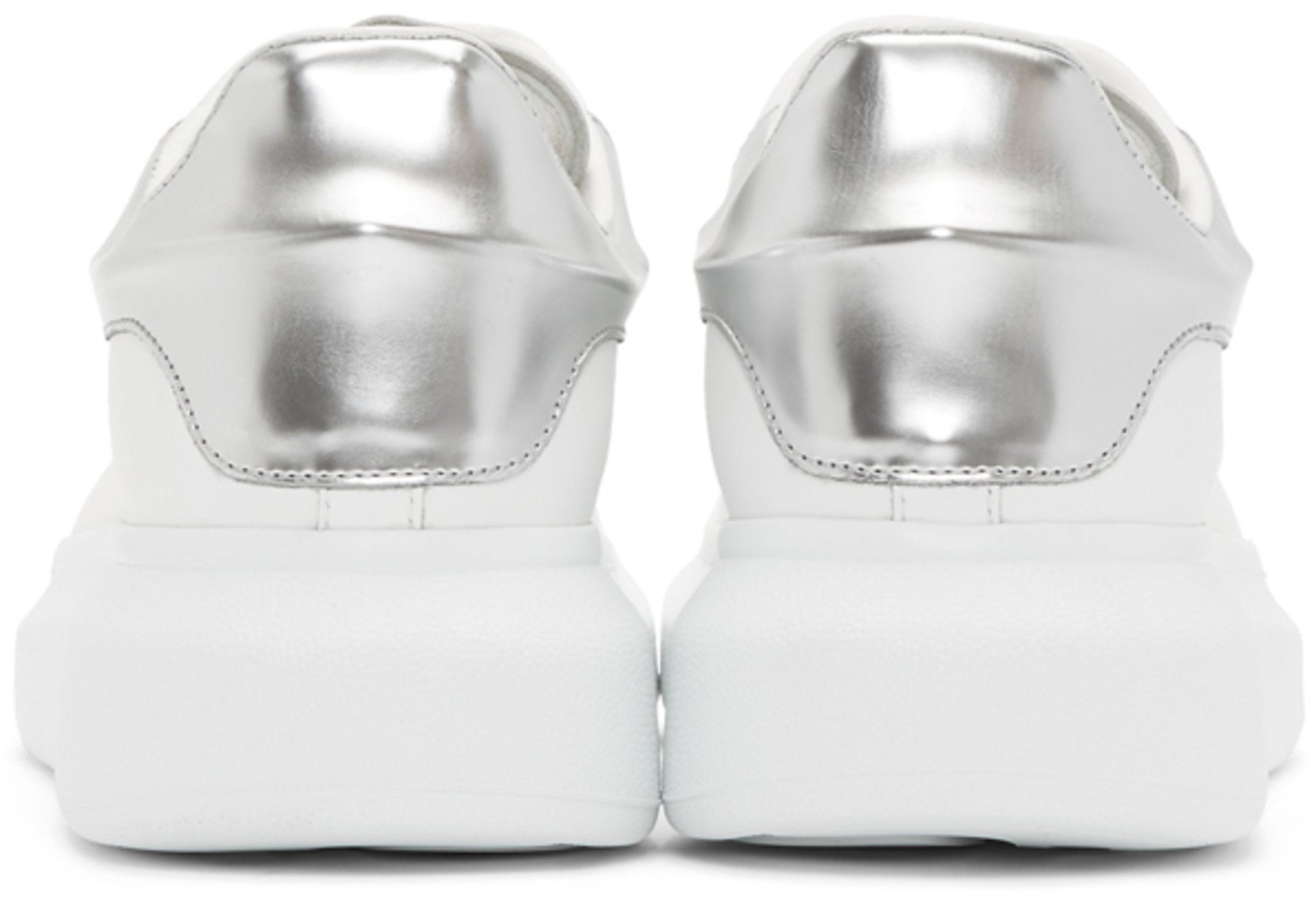 Alexander McQueen Oversized Sneakers 'White & Silver'
