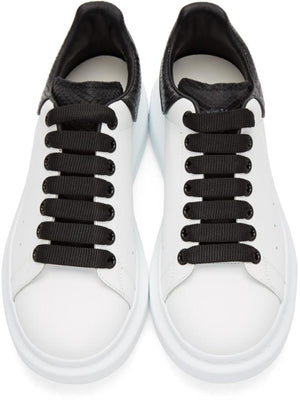 Alexander McQueen Python Oversized Sneakers 'White & Black'