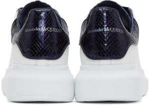 Alexander McQueen Python Oversized Sneakers 'White & Blue'