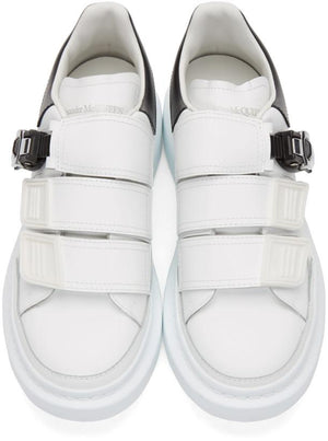 Alexander McQueen Multi Flap Tab Oversized Sneakers 'White & Black'
