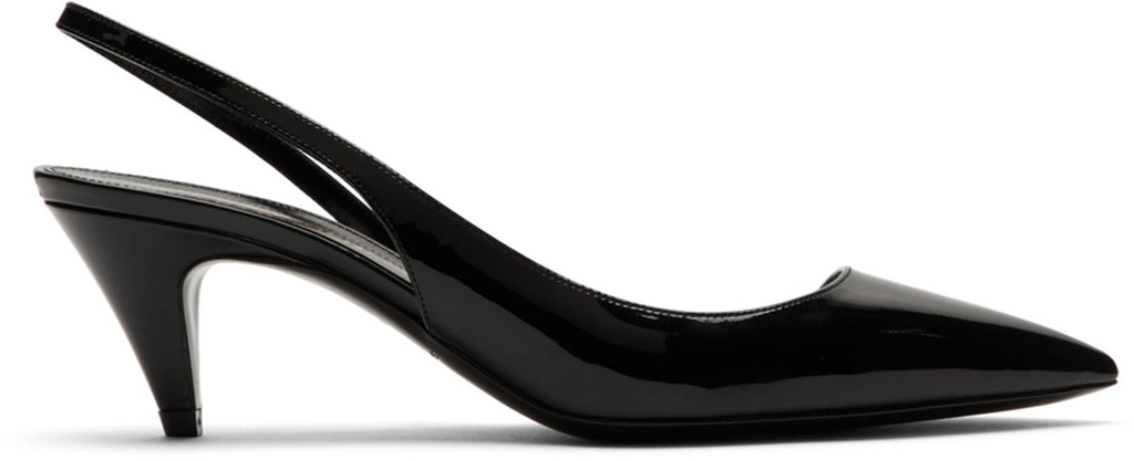 Saint Laurent Patent Charlotte Slingback Heels 'Black'