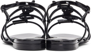 Saint Laurent Patent Cassandra Open Sandals 'Black'