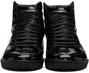 Saint Laurent Patent Court Classic SL/10H High-Top Sneakers 'Black'