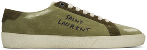 Saint Laurent Destroyed SL/06 Court Classic Sneakers 'Green'