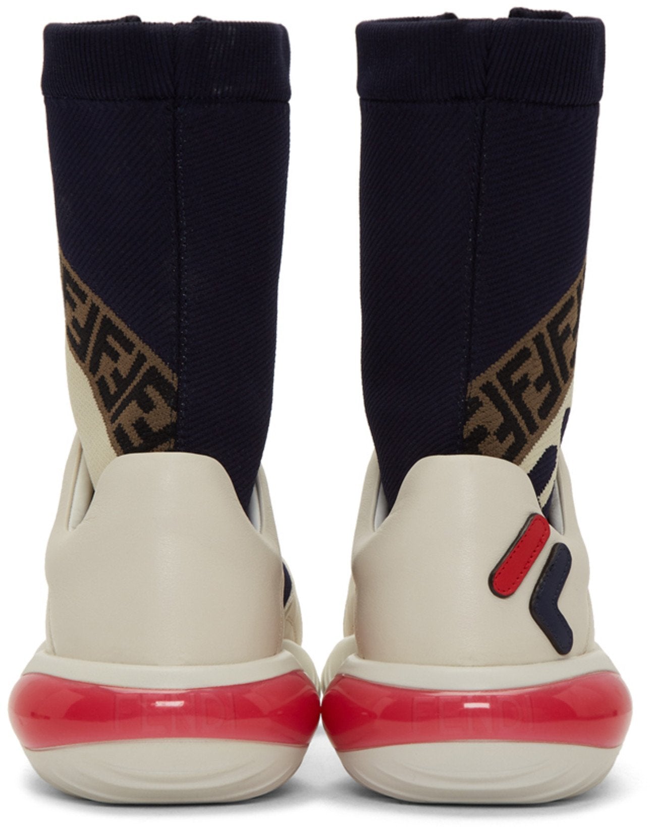 Fendi Mania Sock Sneakers 'Navy & White'