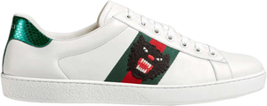 Gucci Ace Panther Embroidered 'White'