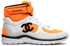 Chanel CC Logo High Top 'Orange & White'